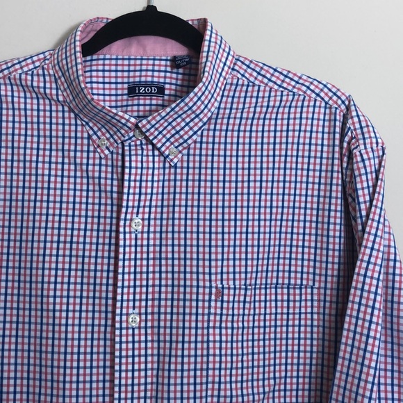 Izod Other - IZOD Red, White & Blue Button Down Shirt XXL